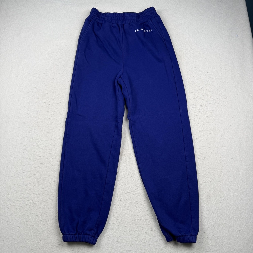 RAIR BURD Jogger Sweatpants Women's Medium Blue Fleece Elastic Waist Cuffed